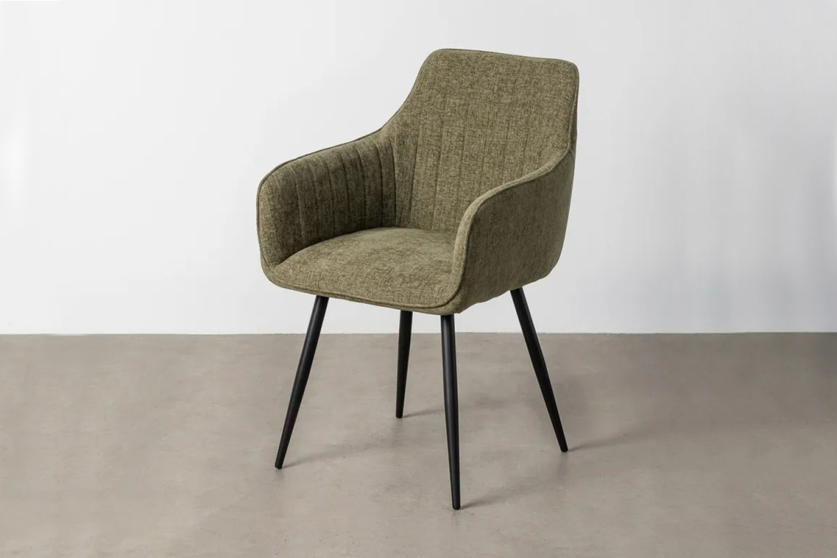 Chaise en tissu et pieds métal Elmar