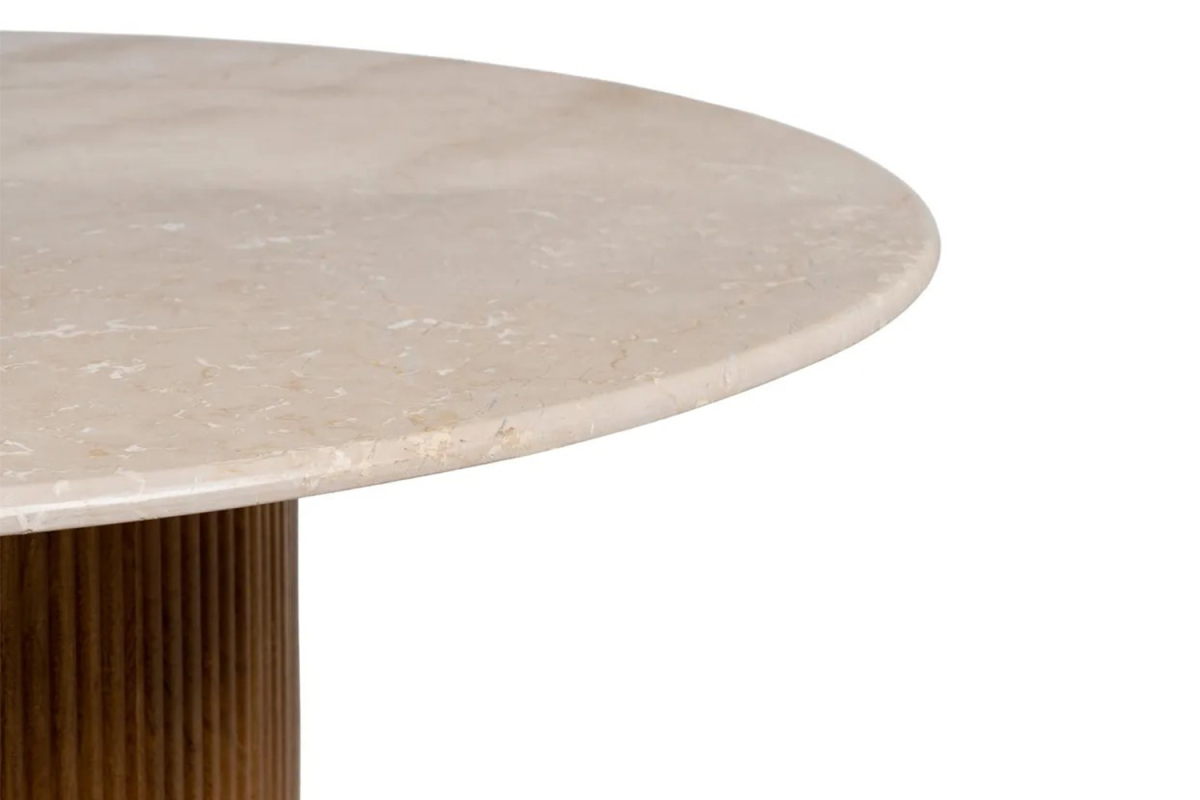 Table ronde Elinea – Manguier massif & marbre, l’élégance naturelle