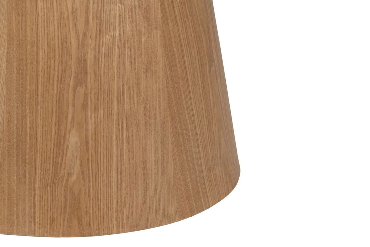 Table ovale effet chêne pied central Oren 4-6 pers. – Design naturel