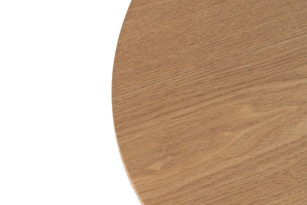 Table ovale effet chêne pied central Oren 4-6 pers. – Design naturel