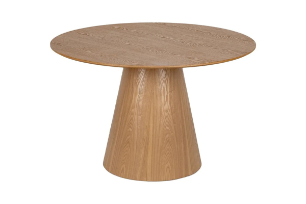 Table à manger ronde en chêne 5 pers. Oren – Design contemporain