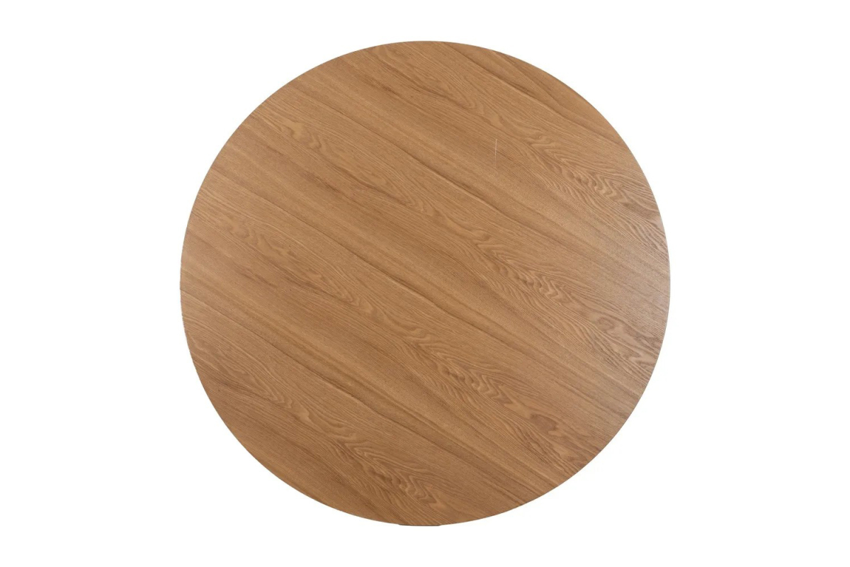 Table à manger ronde en chêne 5 pers. Oren – Design contemporain