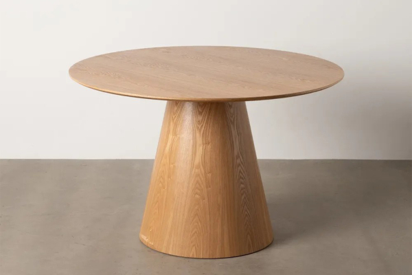 Table à manger ronde en chêne 5 pers. Oren – Design contemporain
