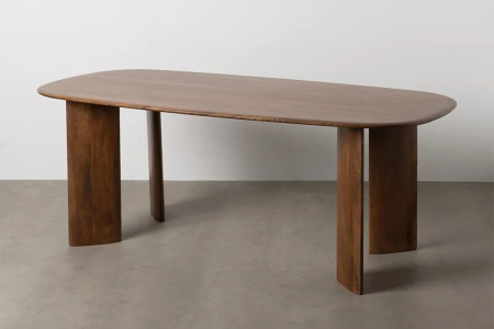 Table en manguier massif 6-8 pers. Soria – Élégance bois naturel
