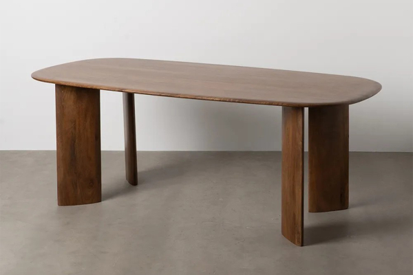 Table en manguier massif 6-8 pers. Soria – Élégance bois naturel