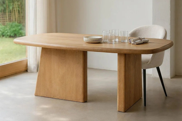 Table à manger Olym en manguier massif 6-8 pers. – Mobilier premium