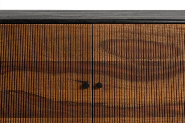 Buffet 3 portes en manguier massif 160 cm Elven – Élégance bois noble
