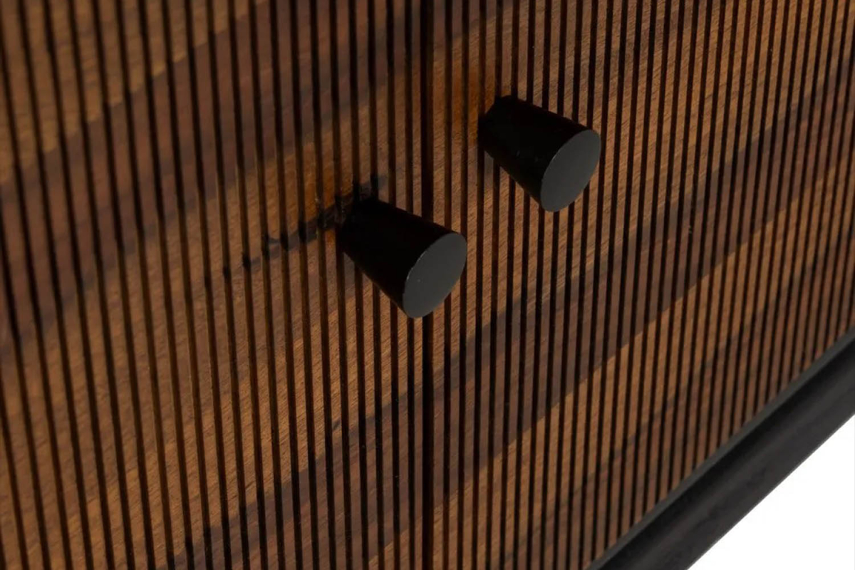 Buffet 3 portes en manguier massif 160 cm Elven – Élégance bois noble