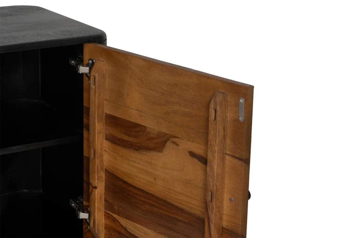 Buffet 3 portes en manguier massif 160 cm Elven – Élégance bois noble