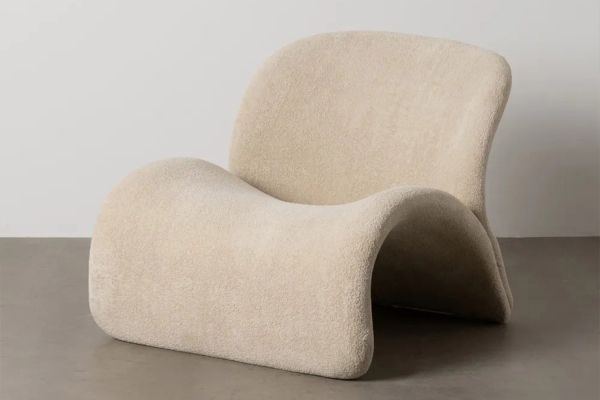 Fauteuil Olwen design bouclette – Mobilier haut de gamme pour salon