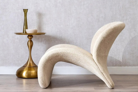 Fauteuil Olwen design bouclette – Mobilier haut de gamme pour salon