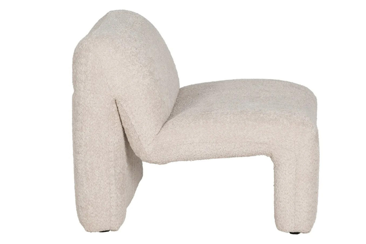 Fauteuil design Naelis – Bouclette chic & confort raffiné
