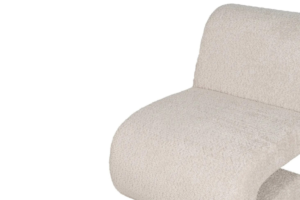 Fauteuil éponge bouclette Elwin – Style raffiné & confort cocon