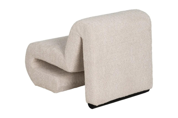 Fauteuil éponge bouclette Elwin – Style raffiné & confort cocon