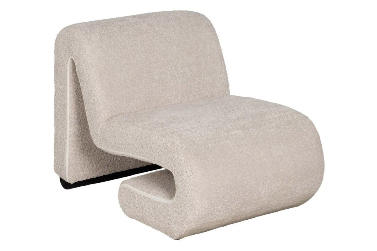Fauteuil éponge bouclette Elwin – Style raffiné & confort cocon