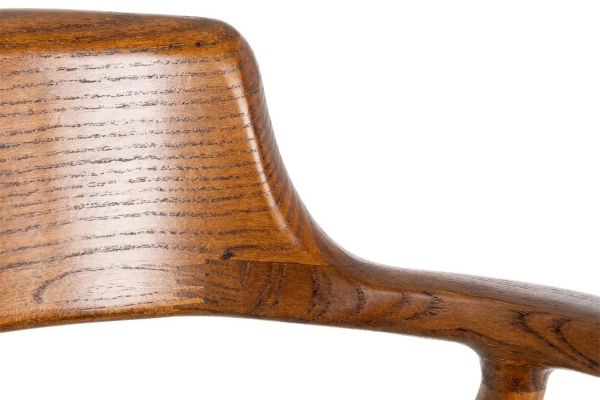 Chaise avec accoudoirs en hévéa massif et cordes naturelles Avelor
