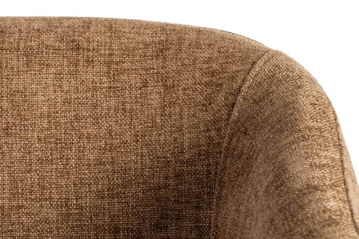 Chaise avec accoudoirs en tissu et pieds métal Néris