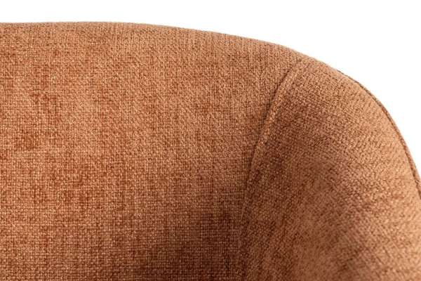 Chaise avec accoudoirs en tissu et pieds métal Néris