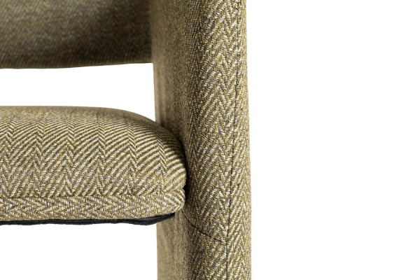 Chaise avec accoudoirs en tissu texturé Calem