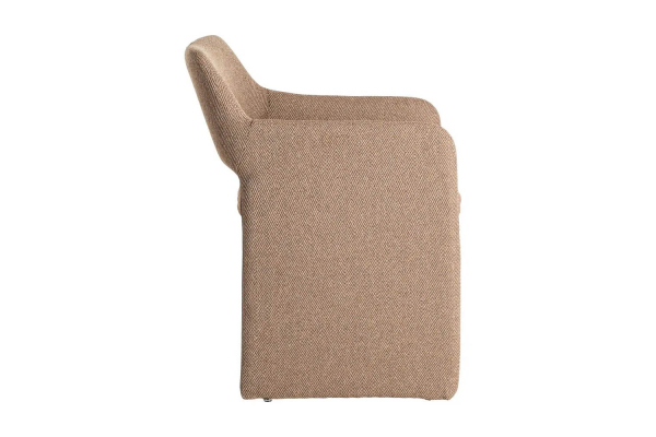 Chaise avec accoudoirs en tissu texturé Calem