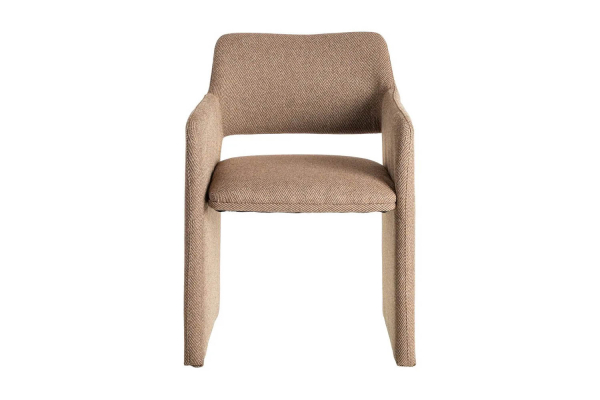 Chaise avec accoudoirs en tissu texturé Calem