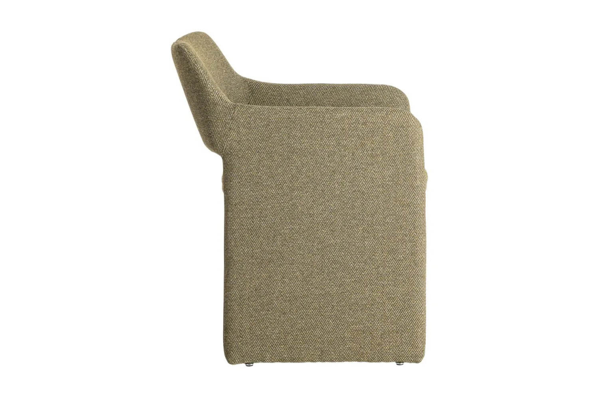 Chaise avec accoudoirs en tissu texturé Calem