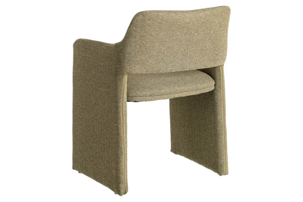 Chaise avec accoudoirs en tissu texturé Calem