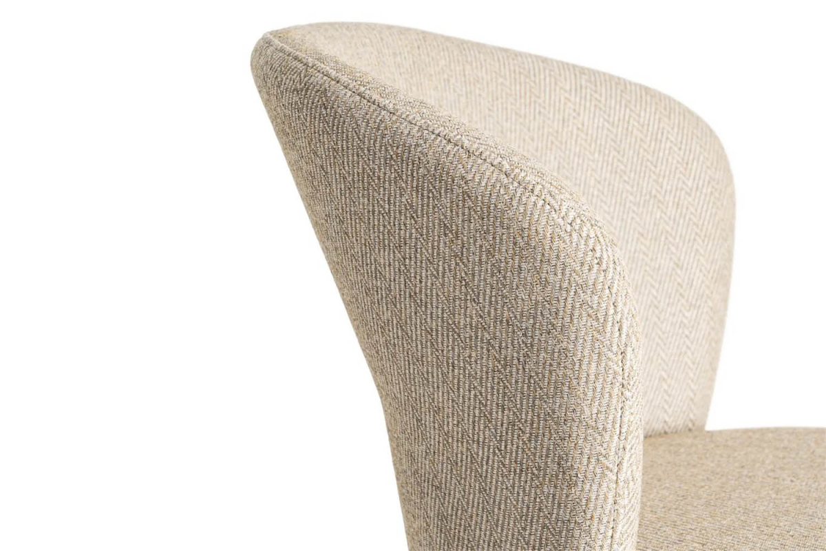 Chaise en tissu texturé et pieds métal Sorren