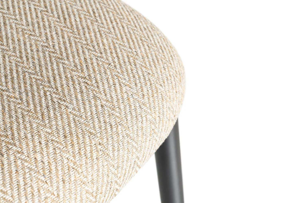 Chaise en tissu texturé et pieds métal Sorren