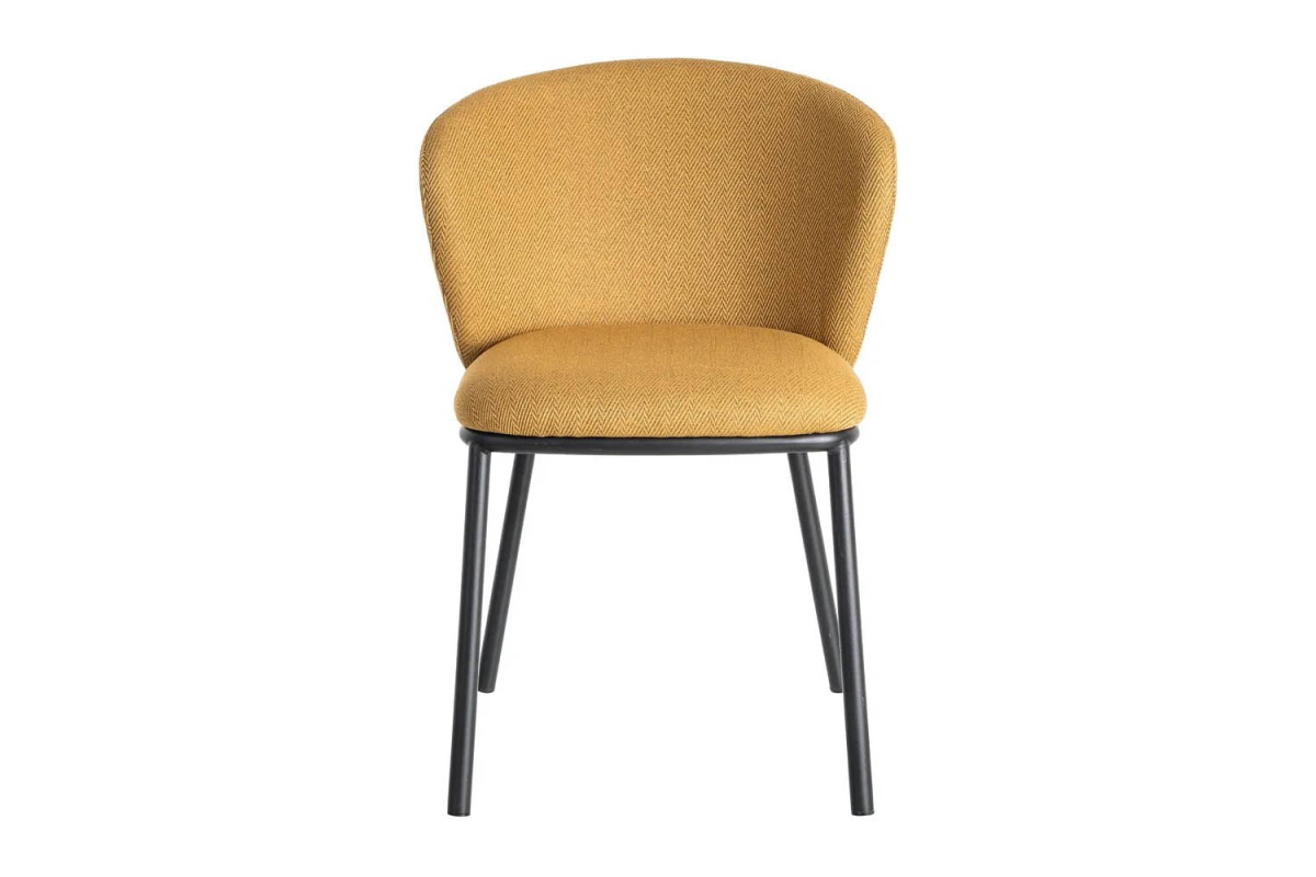 Chaise en tissu texturé et pieds métal Sorren