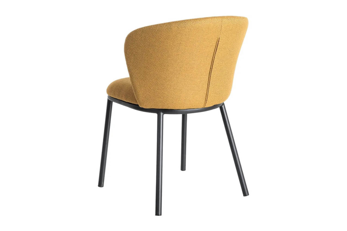 Chaise en tissu texturé et pieds métal Sorren