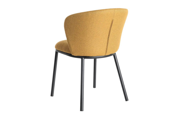 Chaise en tissu texturé et pieds métal Sorren