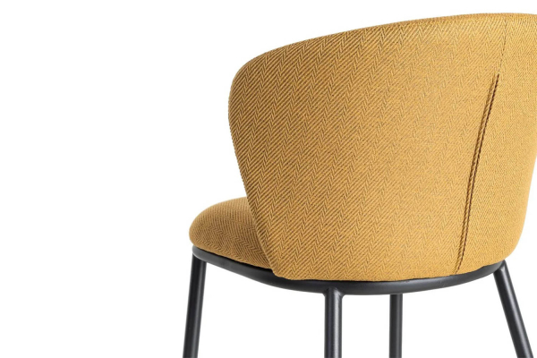 Chaise en tissu texturé et pieds métal Sorren