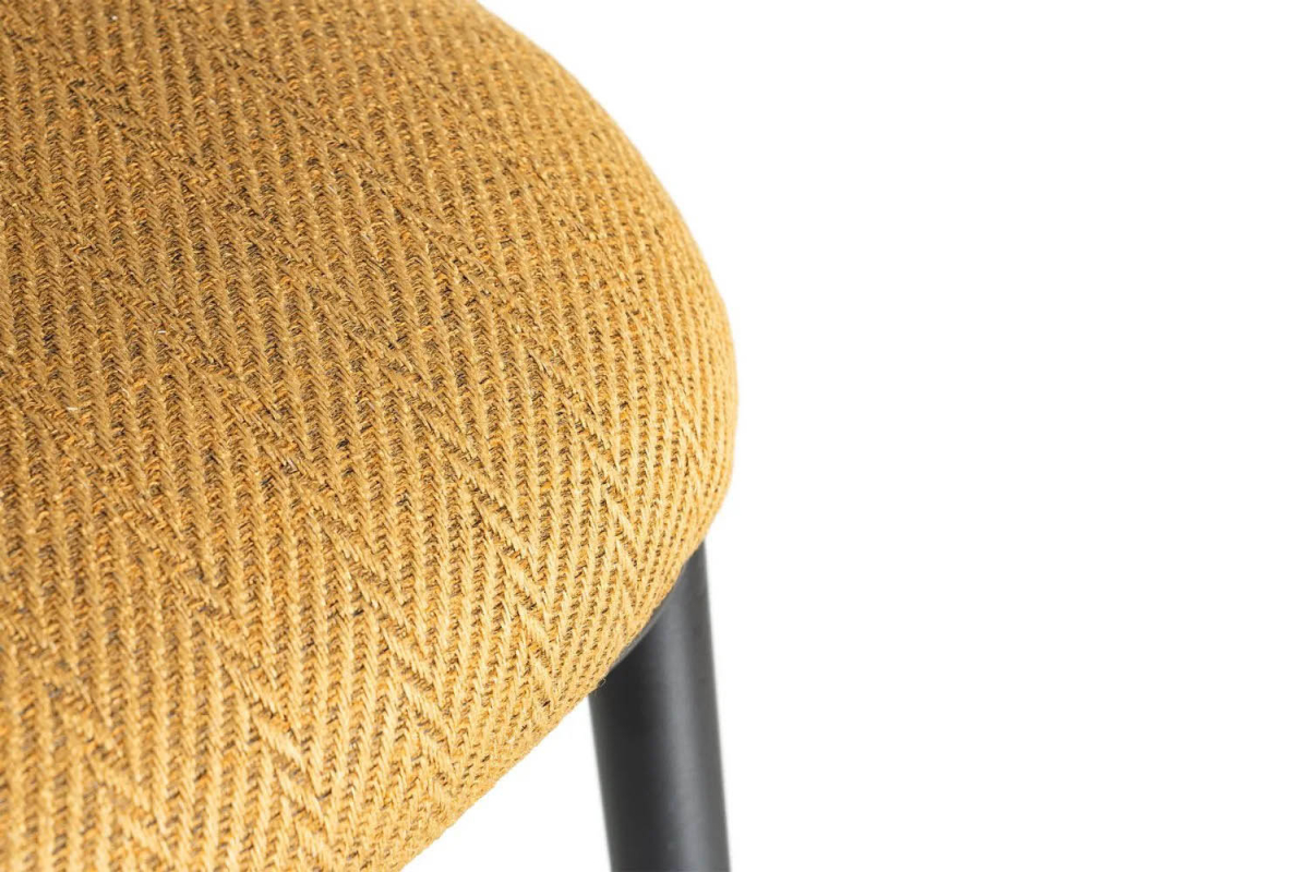 Chaise en tissu texturé et pieds métal Sorren