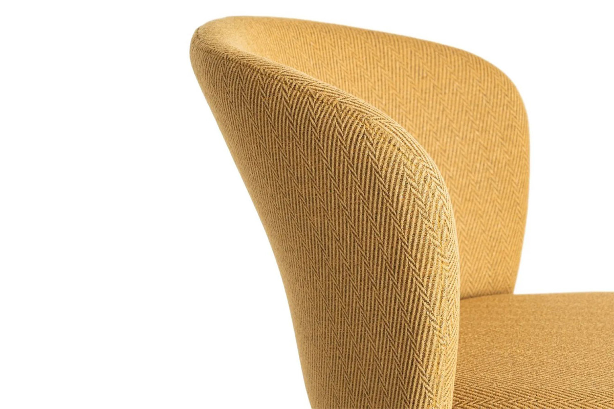 Chaise en tissu texturé et pieds métal Sorren