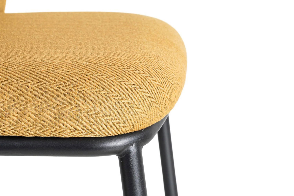 Chaise en tissu texturé et pieds métal Sorren