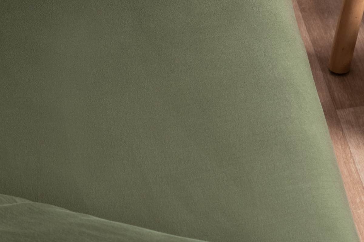 Drap housse satin de coton bio lavé uni | Maison Aveni