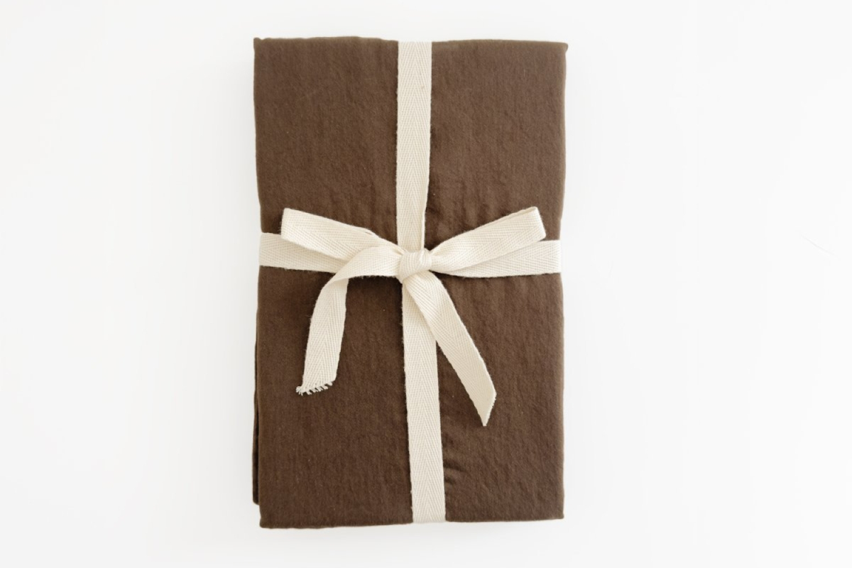 Drap housse satin de coton bio lavé uni | Maison Aveni