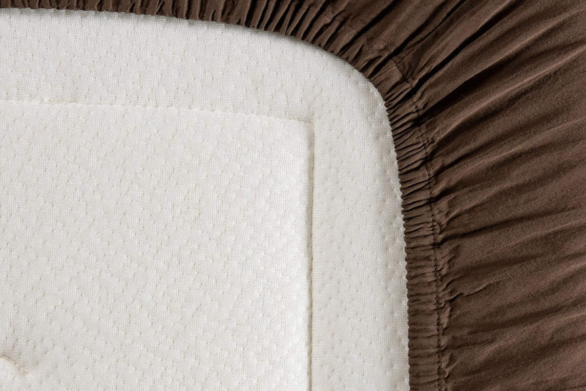 Drap housse satin de coton bio lavé uni | Maison Aveni