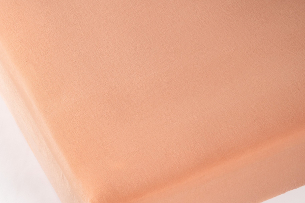 Drap housse satin de coton bio lavé uni | Maison Aveni