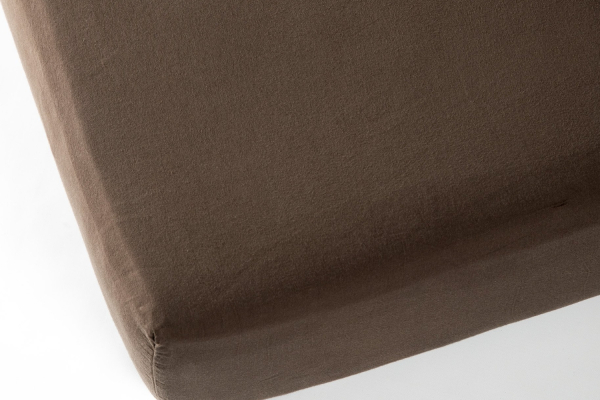 Drap housse satin de coton bio lavé uni | Maison Aveni