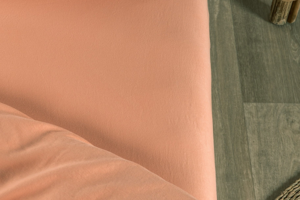 Drap housse satin de coton bio lavé uni | Maison Aveni