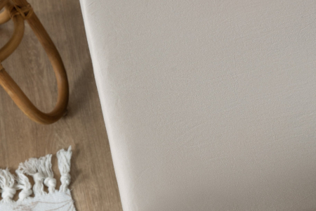 Drap housse satin de coton bio lavé uni | Maison Aveni