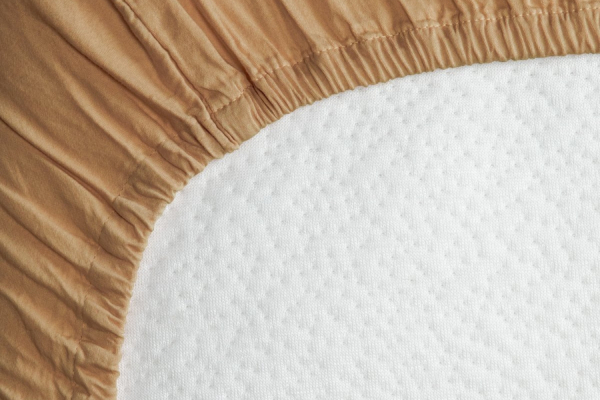 Drap housse satin de coton bio lavé uni | Maison Aveni