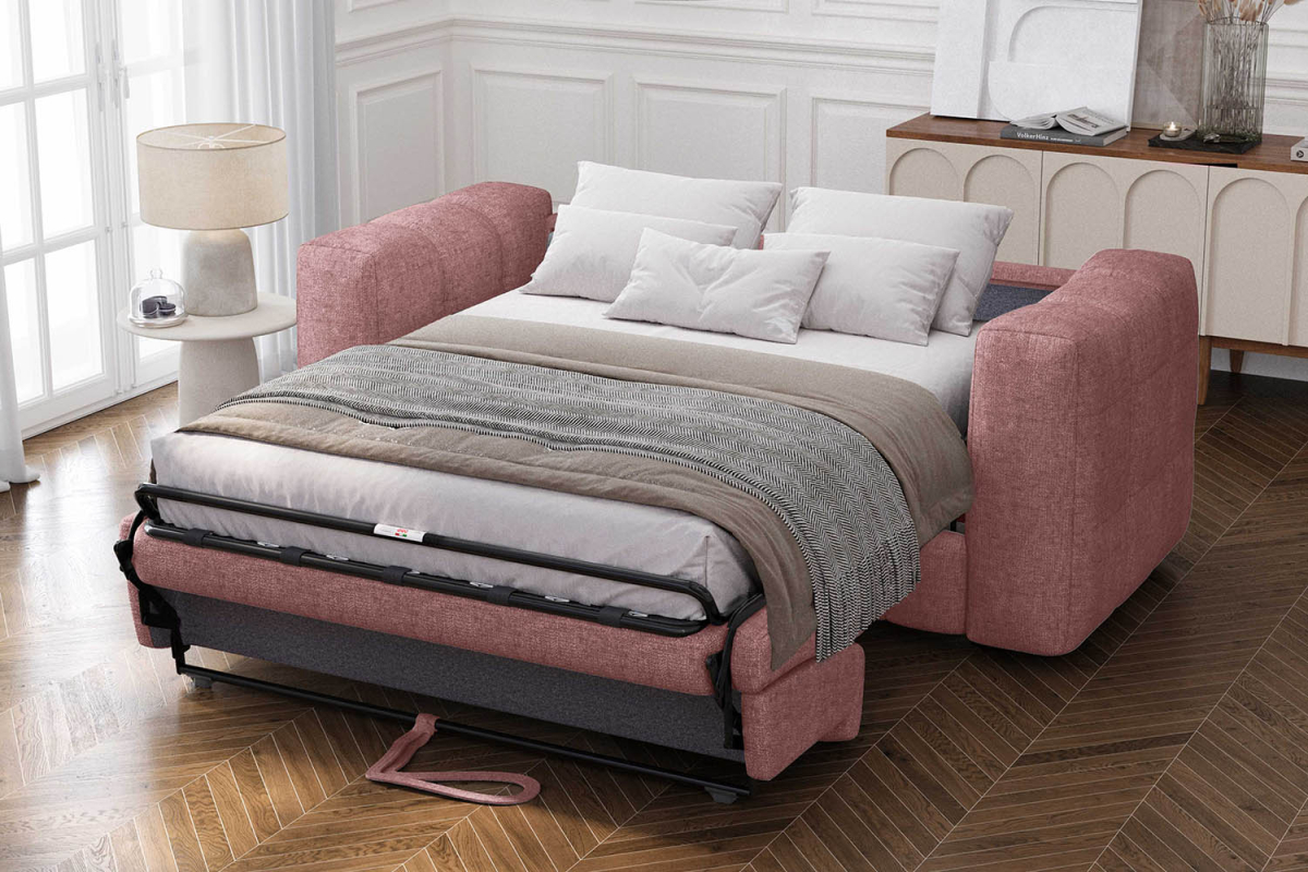 Canapé droit convertible ouverture express tissu texturé Cloud