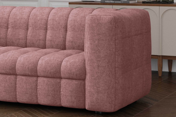 Canapé droit convertible ouverture express tissu texturé Cloud