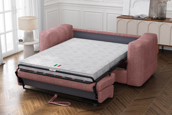 Canapé droit convertible ouverture express tissu texturé Cloud
