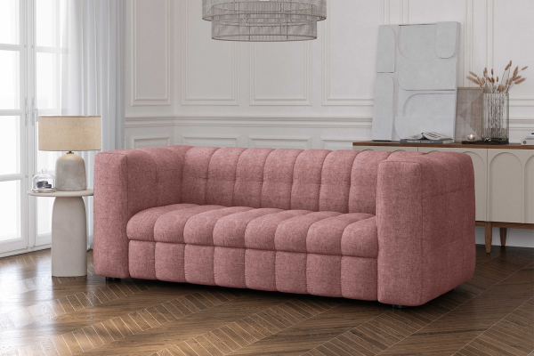 Canapé droit convertible ouverture express tissu texturé Cloud