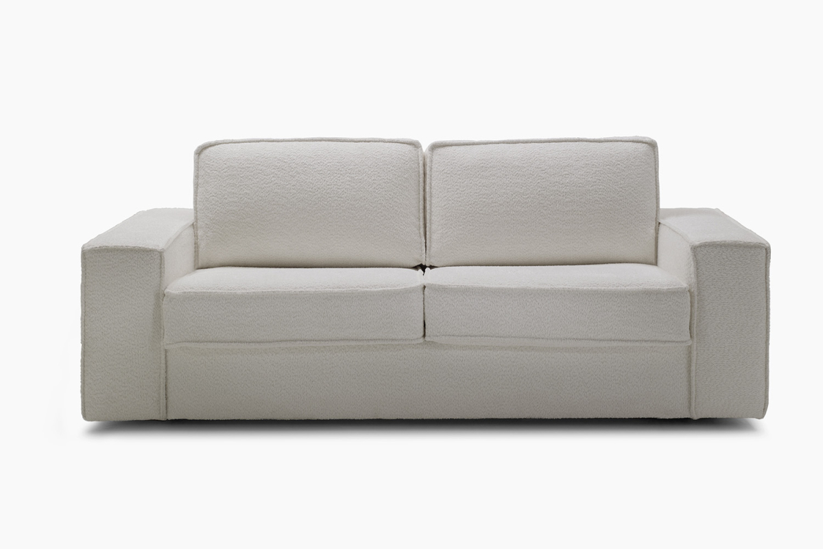 Canapé convertible Capri – Tissu bouclette ivoire
