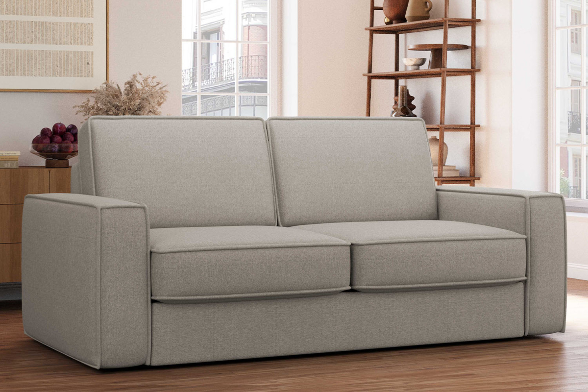 Canapé convertible Côme – Tissu lisse et design épuré